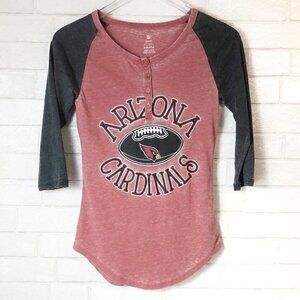 Arizona Cardinals Teen Apparel NFL 3/4 Sleeve Raglan Shirt Women's Size S